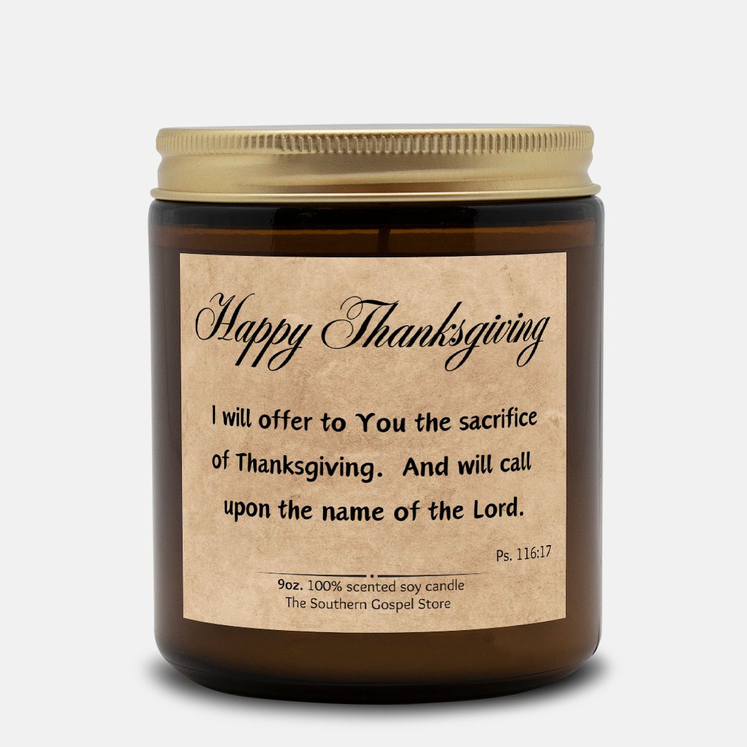 The Sacrifice Of Thanksgiving Candle Amber Jar 9oz
