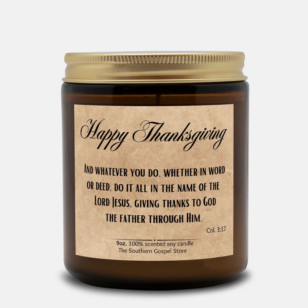 And Whatever You Do Thanksgiving Candle Amber Jar 9oz