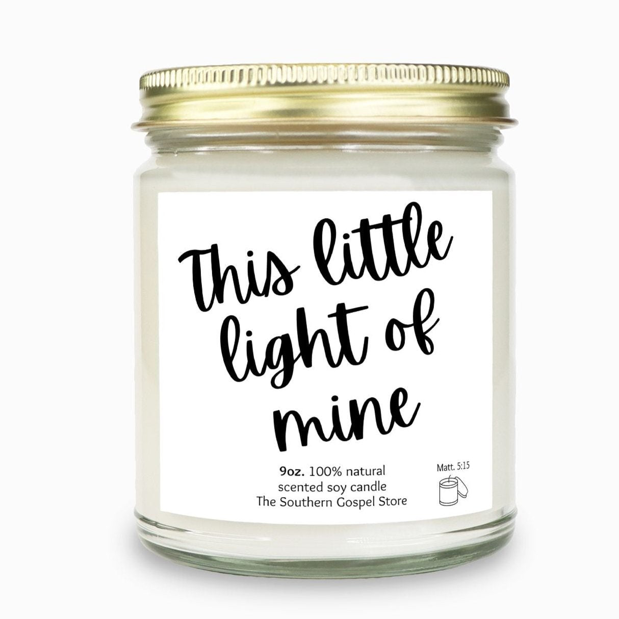 This Little Light Of Mine Candle Clear Jar 9oz