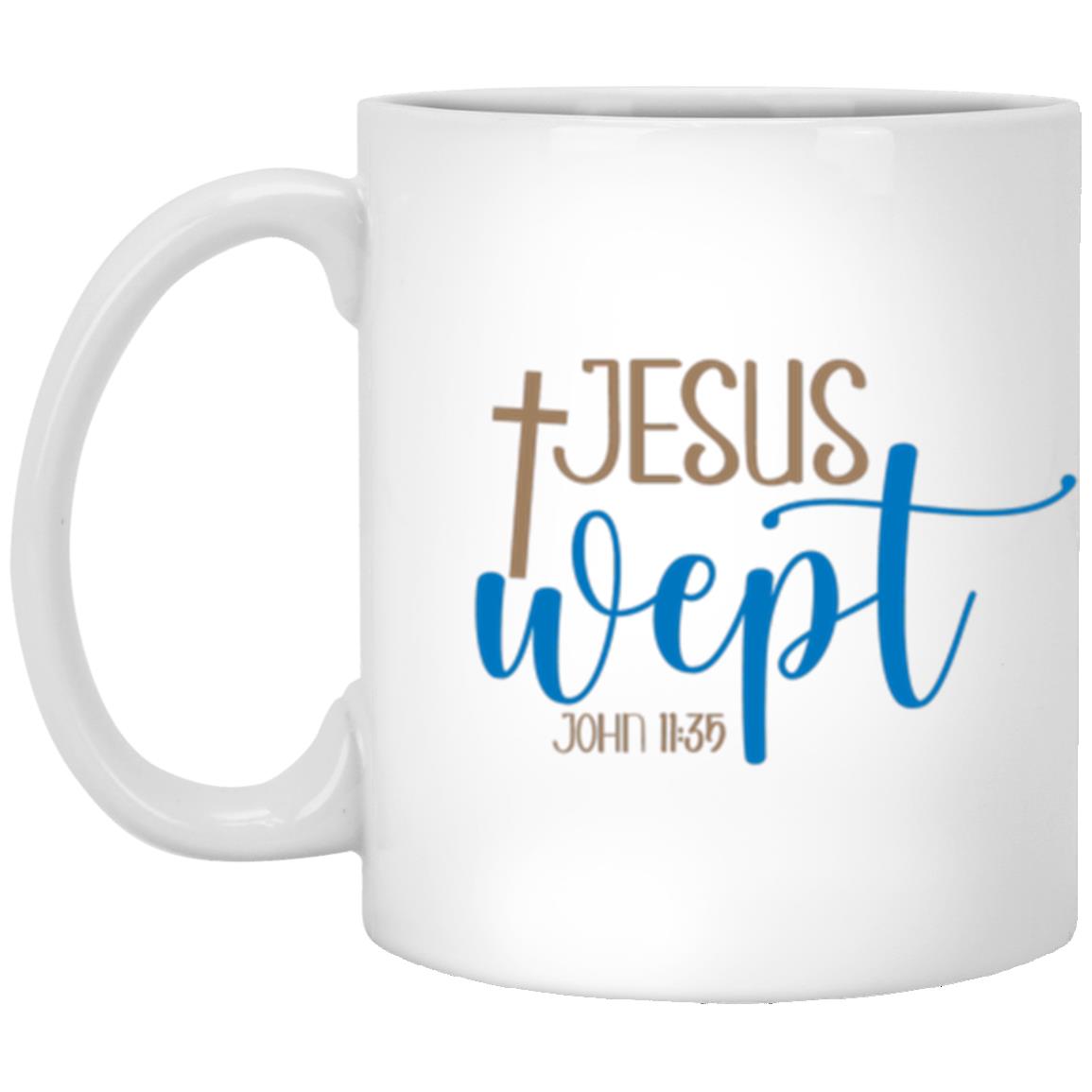 Jesus Wept White Mug