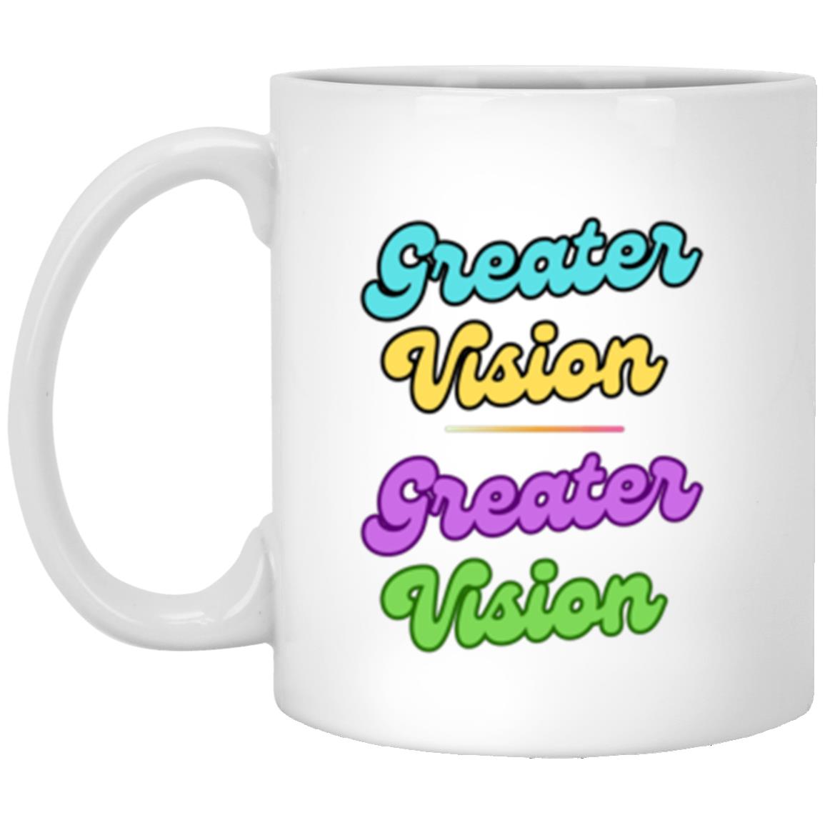Greater Vision White glossy mug