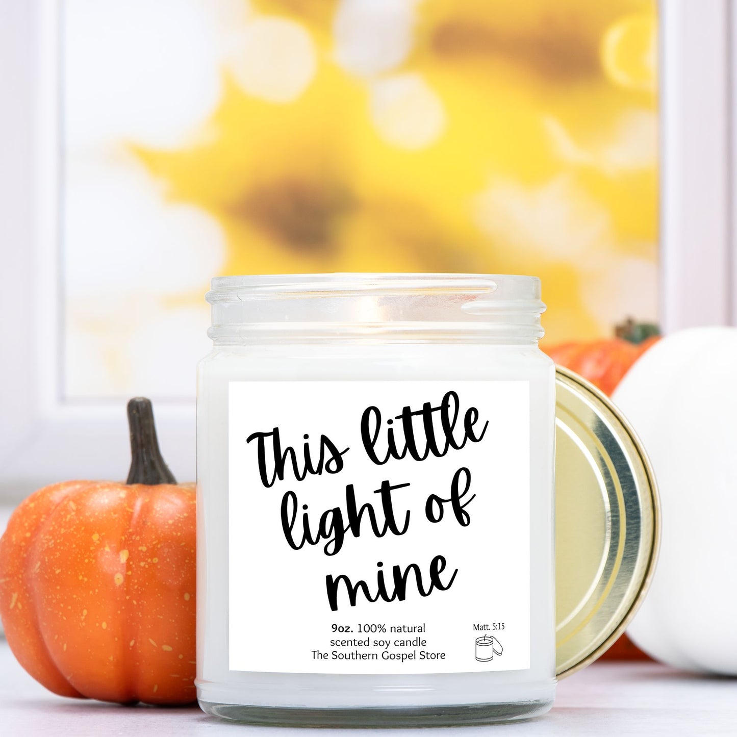 This Little Light Of Mine Candle Clear Jar  9oz