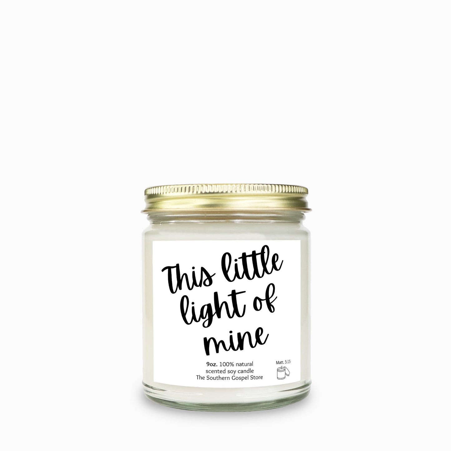 This Little Light Of Mine Candle Clear Jar  9oz